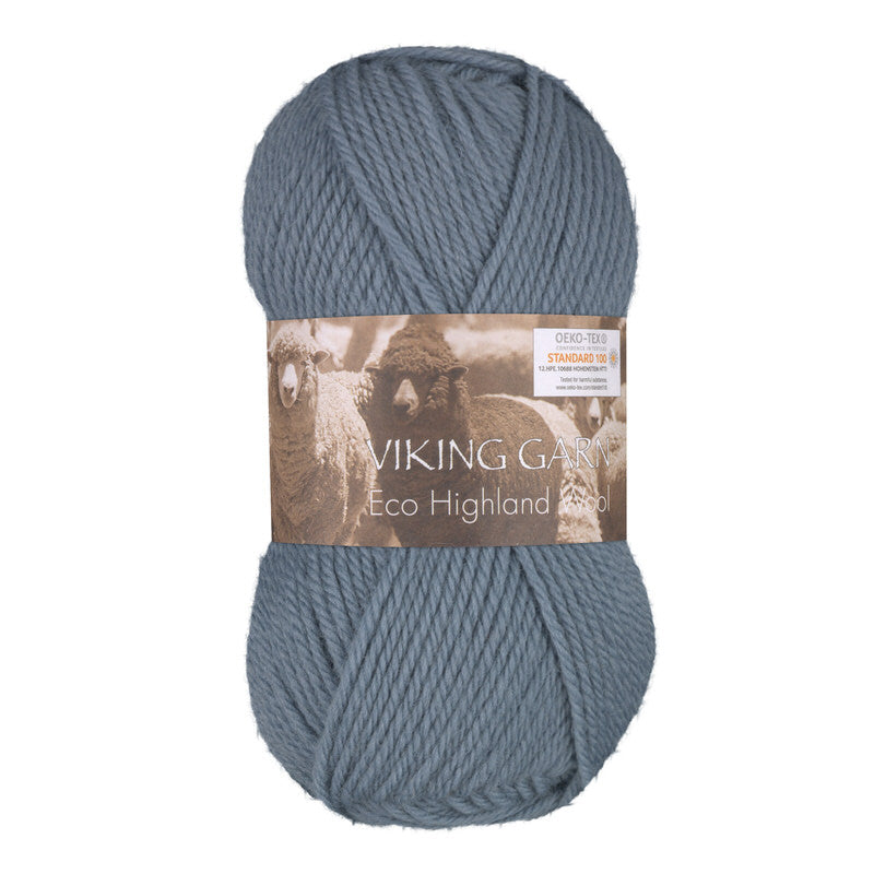 Eco Highland Wool 210 Gråblå