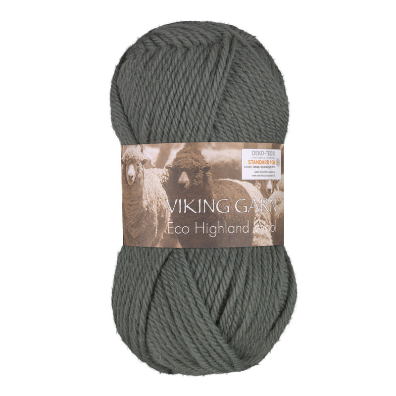 Eco Highland Wool 234 Støvet grønn