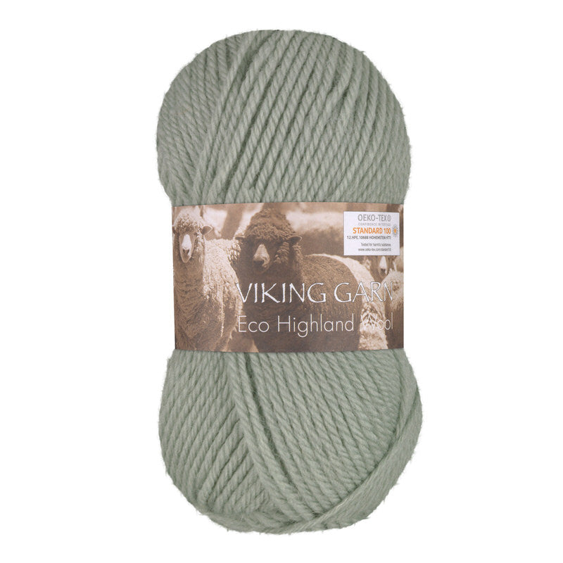 Eco Highland Wool 235 Støvet lys grønn