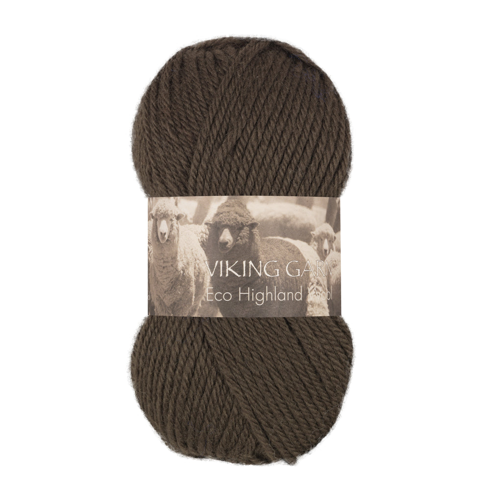 Eco Highland Wool 218 Mørk brun