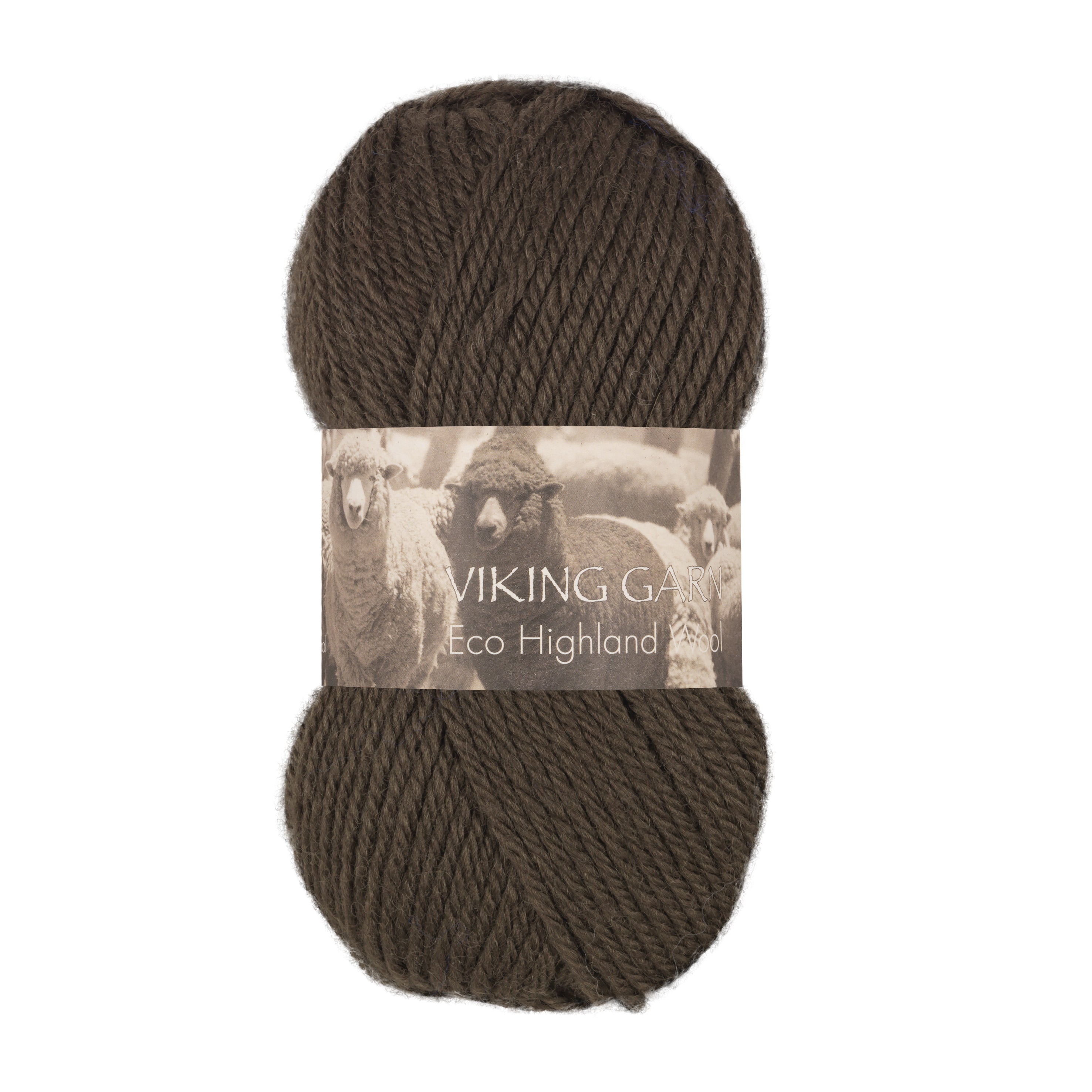 Eco Highland Wool 218 Mørk brun