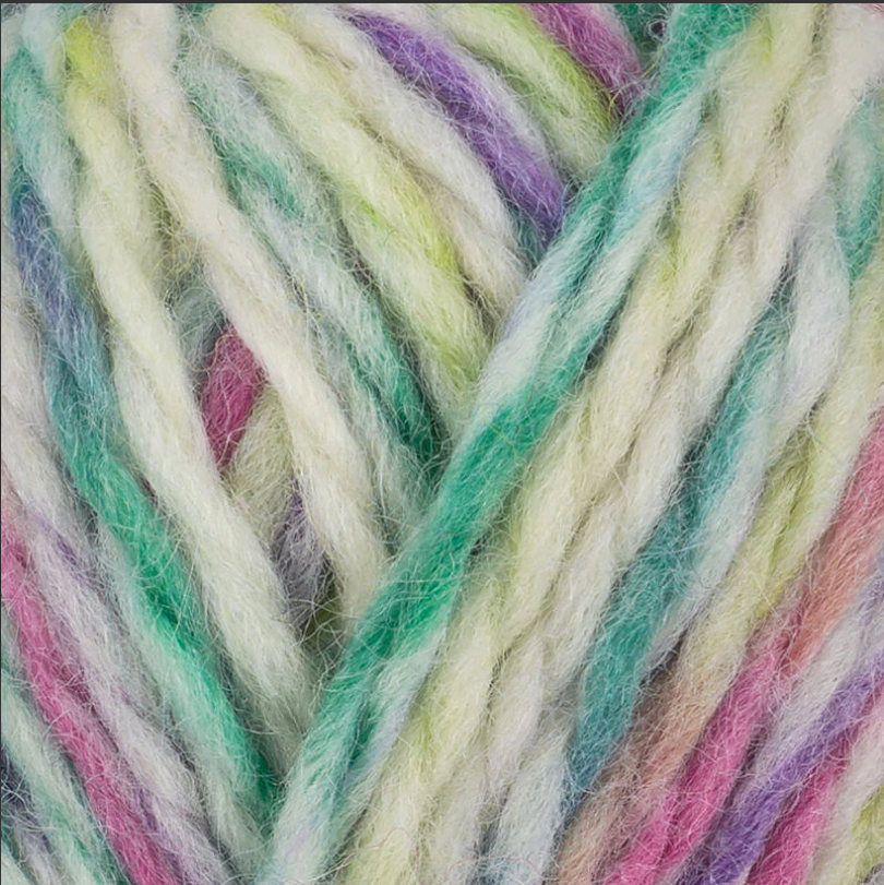 Hobbygarn 980 Multi lilla/grønn